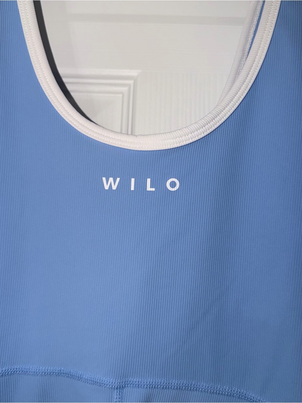 Wilo The Label Athletic Short Rib Light Blue Romper Size M - Picture 3 of 6